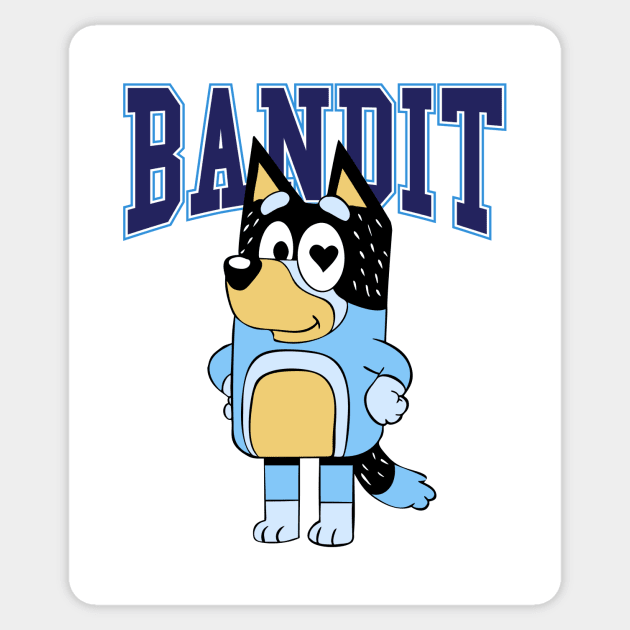 Bluey Bandit Sticker by Kuturupiah